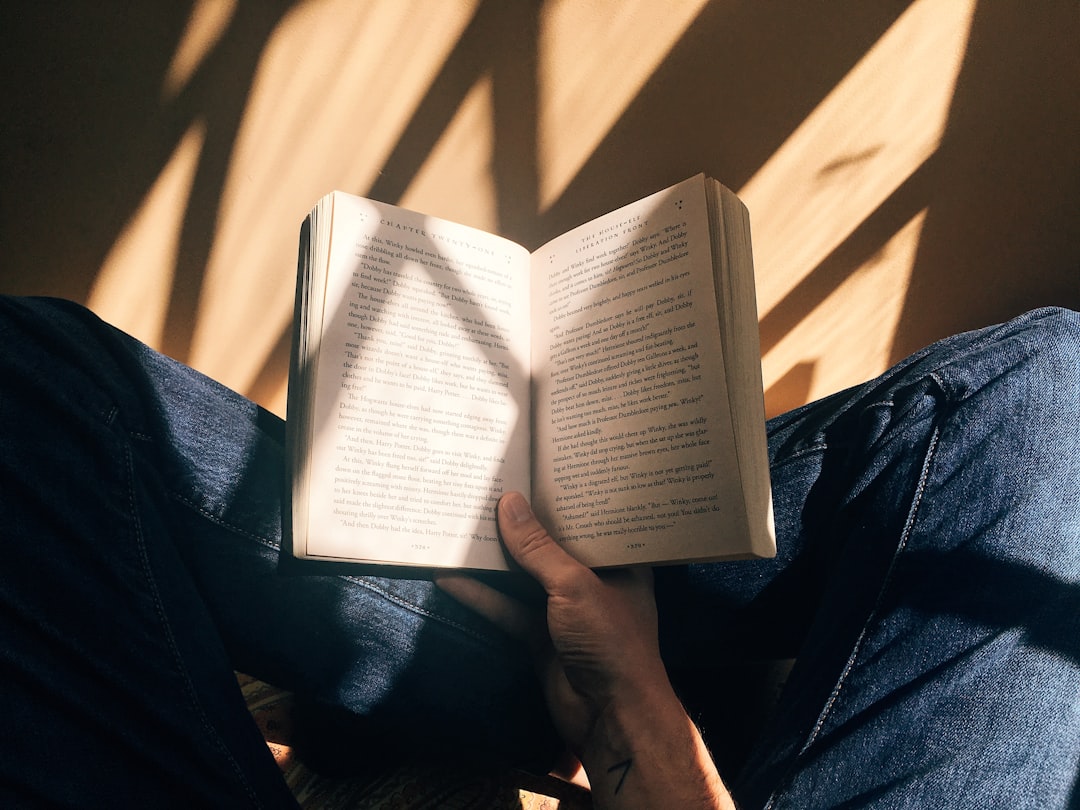 Town Centre, Reading: person holding book sitting on brown surface